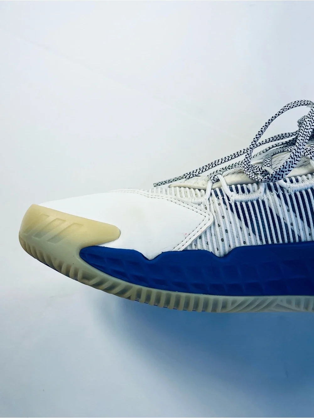 Adidas Boost Light Strike Athletic Shoes #FE9505 White Blue Men’s :10 Sneakers